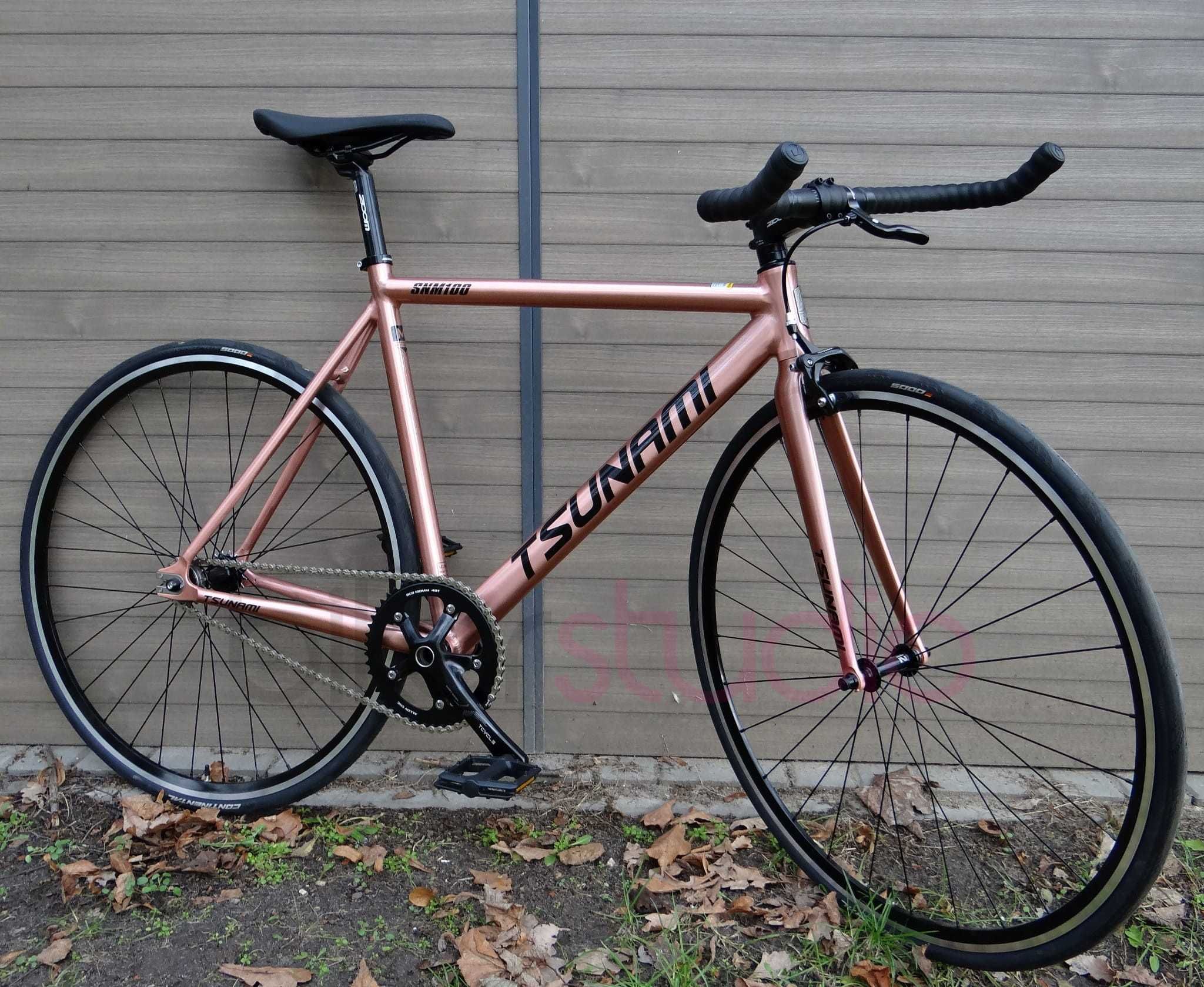 Rower TSUNAMI Custom Pink singlespeed / ostre koło