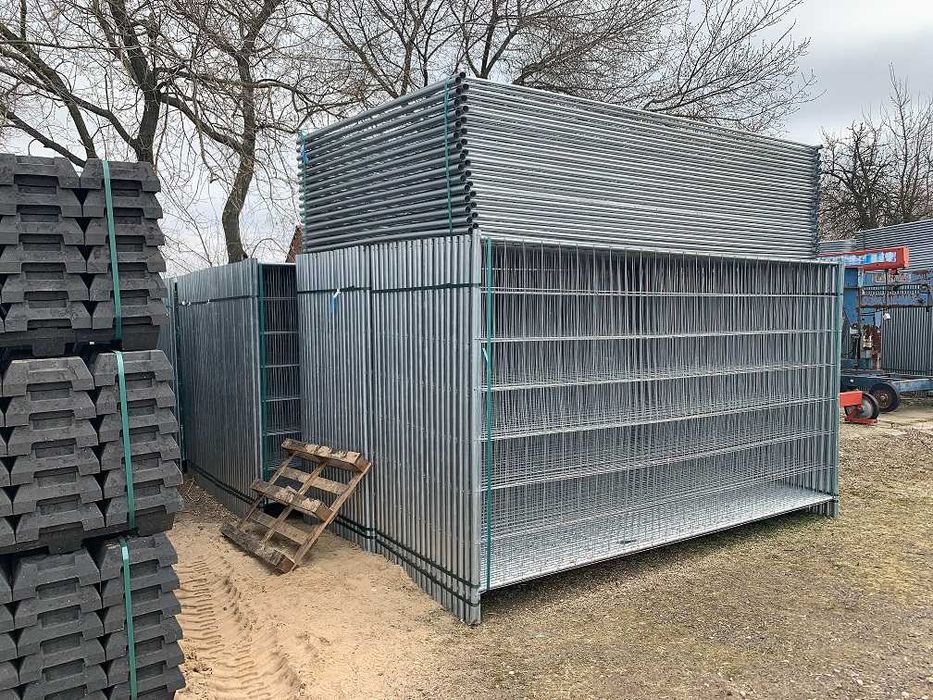 Ogrodzenie budowlane tymczasowe Panel owalny wzmocniony 3,5x2 m