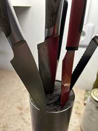 Set de 4 facas de cozinha e base