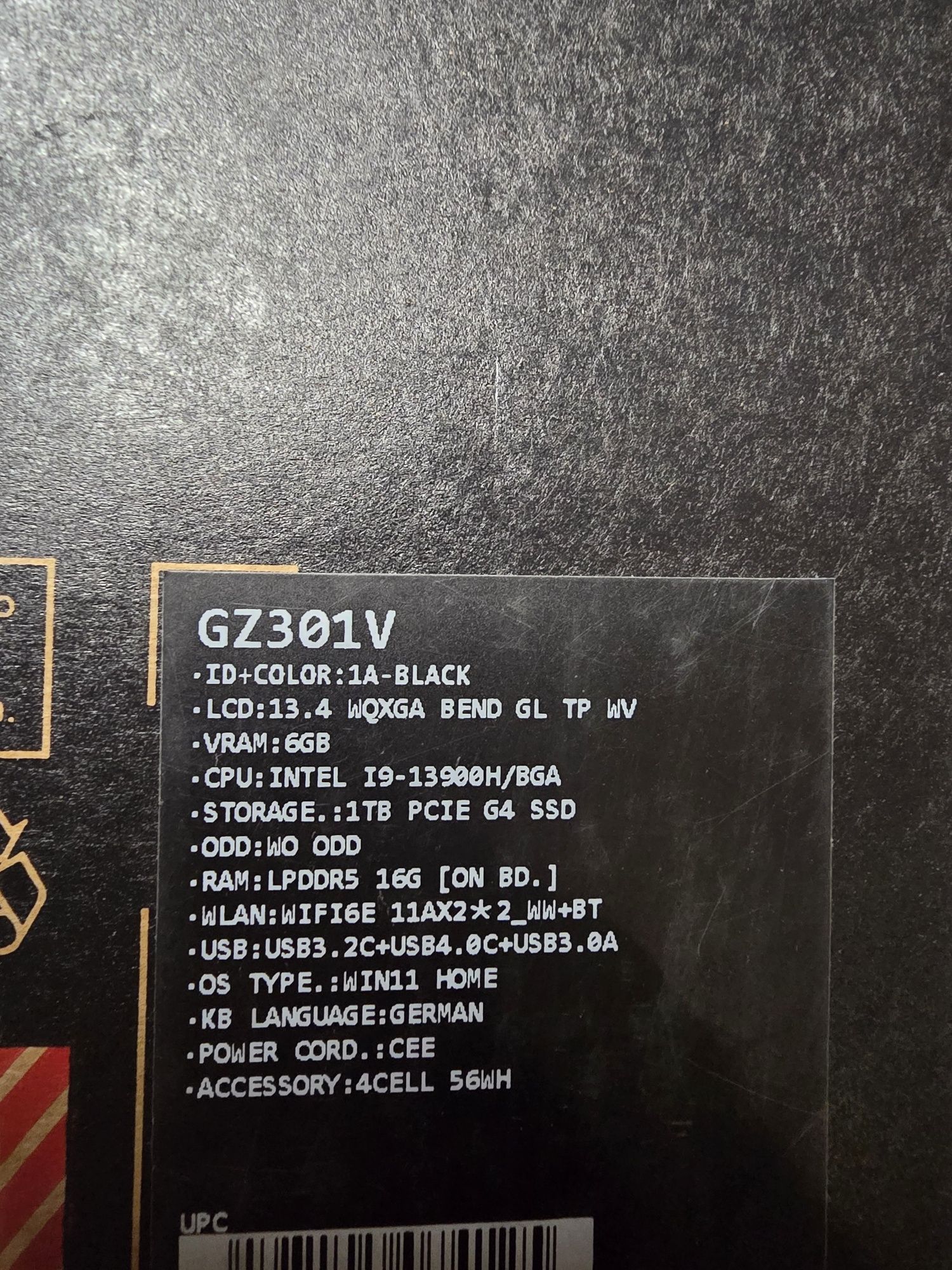 Asus rog flow gz301v