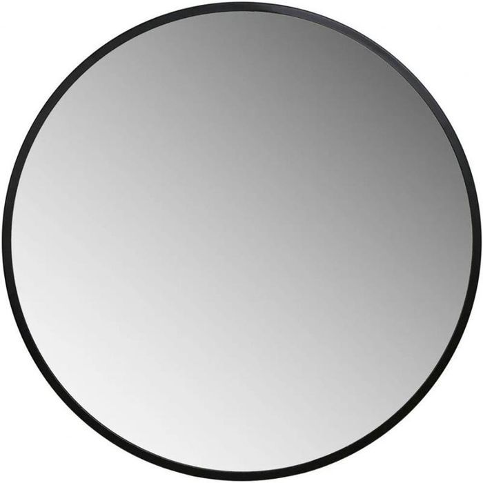 Lustro Okrągłe Wiszące Ścienne Loft Loftowe Czarna Rama 50 cm