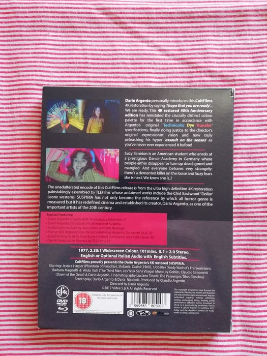 Blu ray do filme "Suspiria" - Ed. Especial (portes grátis)