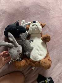 Ikea zabawki pies buldog zając królik maskotki