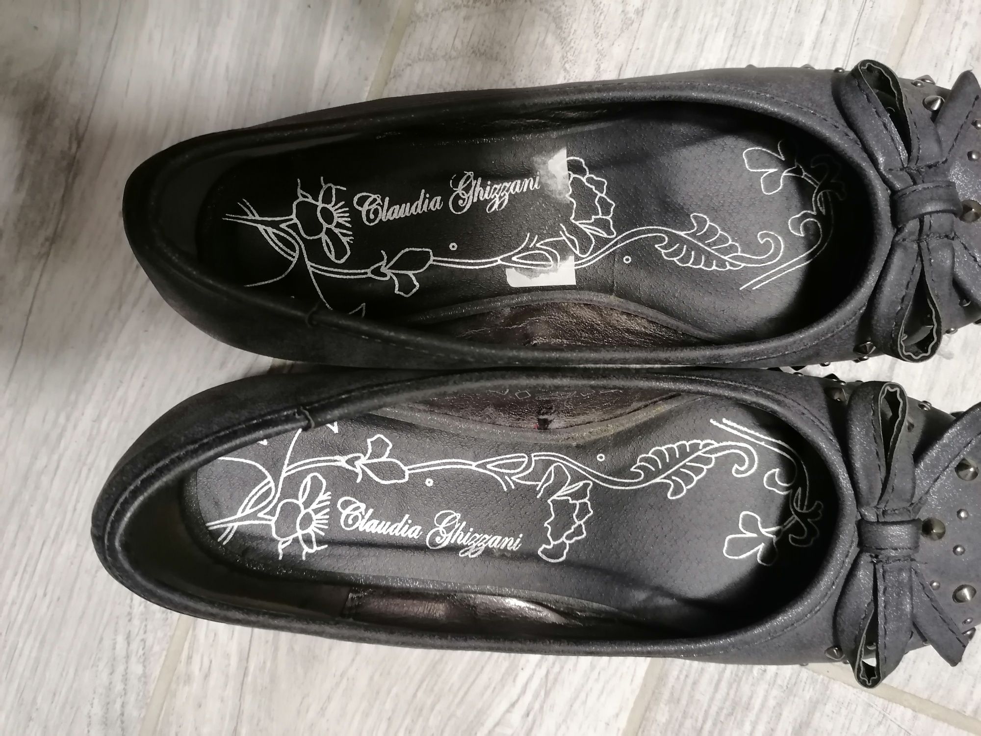 Buty 2 pary  półbuty balerinki  38 graceland brązowe czarne