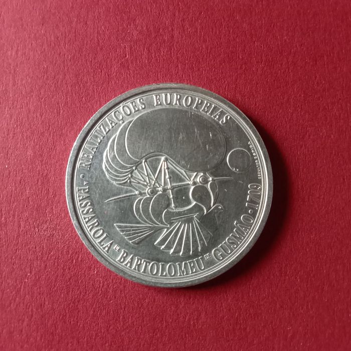 moeda 8 euros prata a passarola