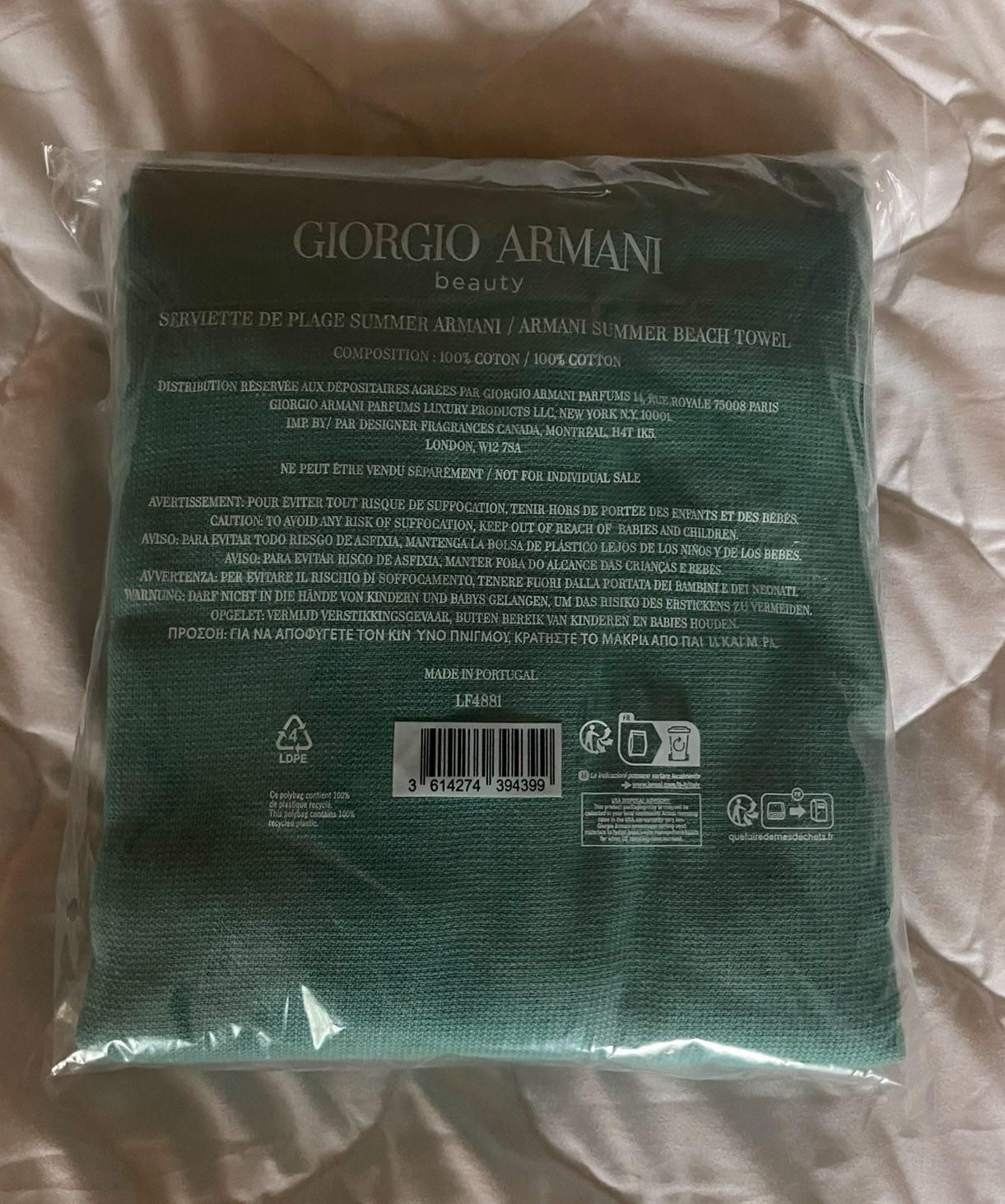 Ręcznik plażowy Giorgio Armani beauty