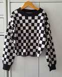 H&M sweter w szachownicę r 146/152