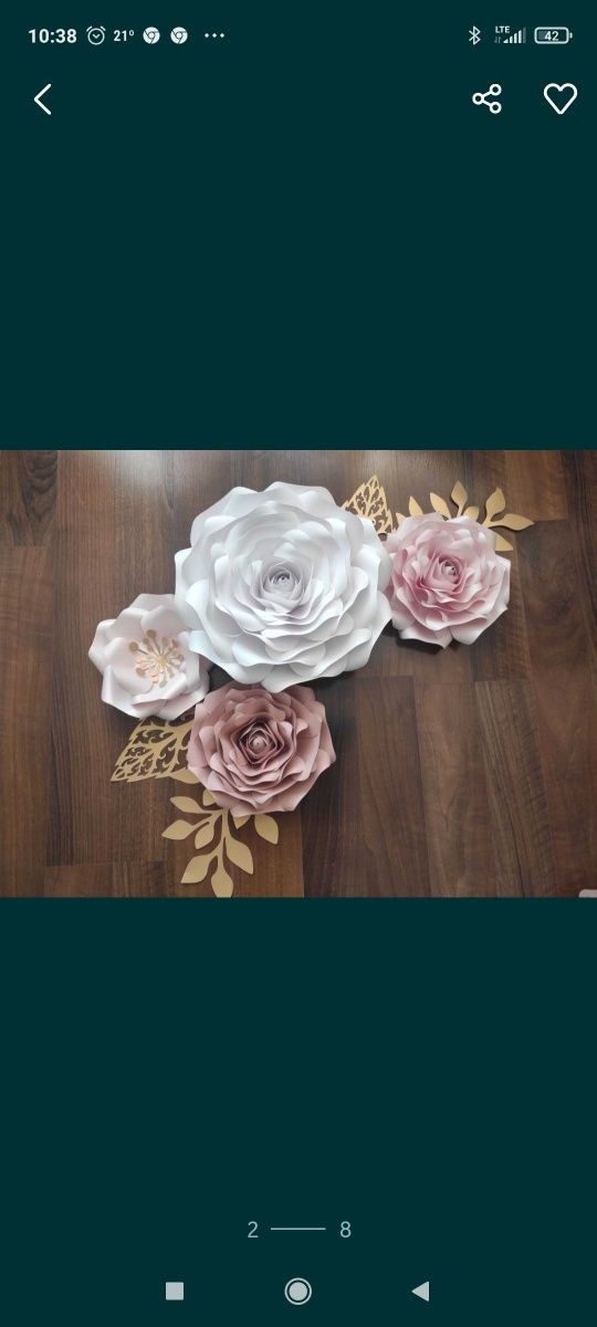 Kwiaty z papieru 3D