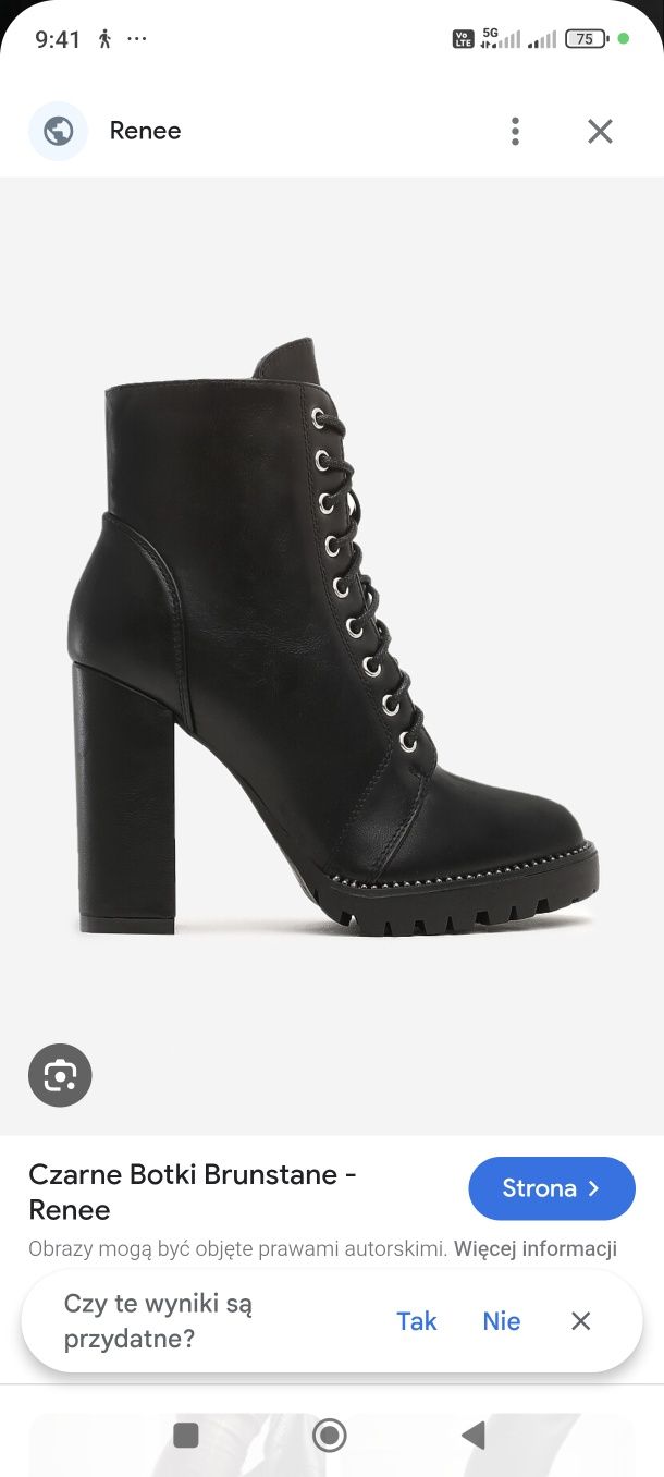 Buty czarne na słupku