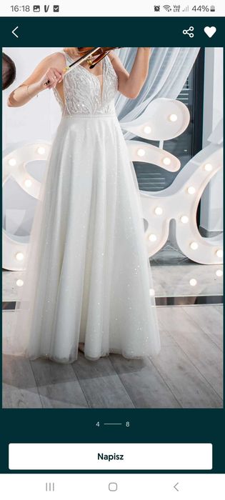 Suknia ślubna ecru 36/38