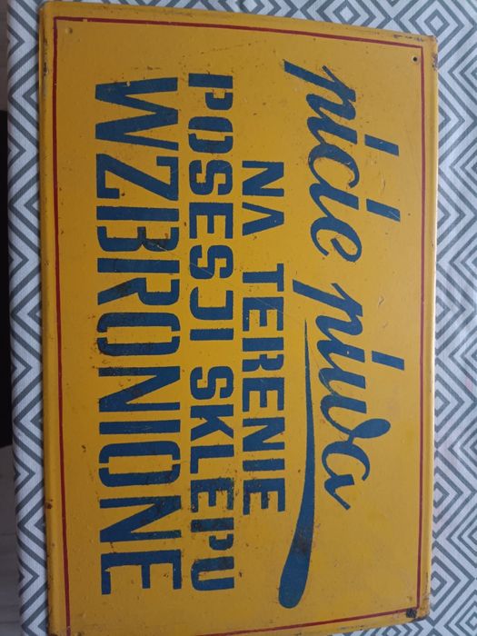 Tablica kolekcjonerska PRL metalowa