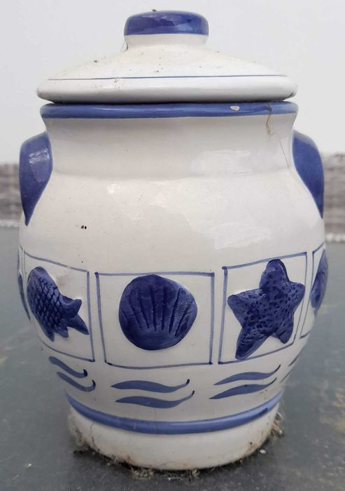 Pote Jarra Decoração Azul Marinho