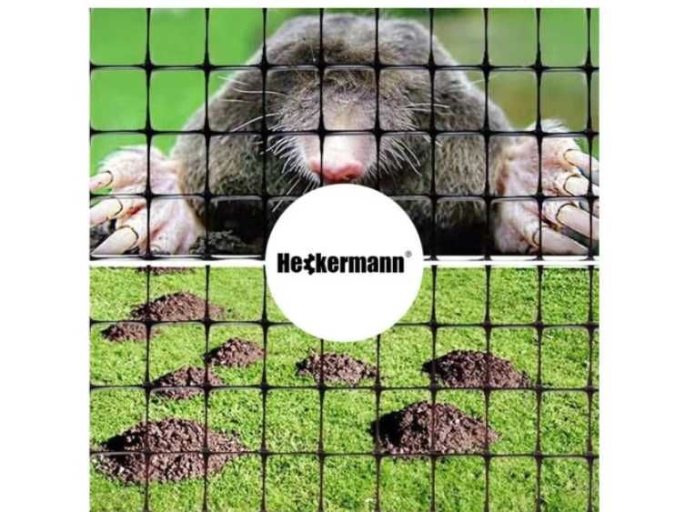 Efektywna ochrona ogrodu Siatka na krety Heckermann 1,5x10m 30g/m2
