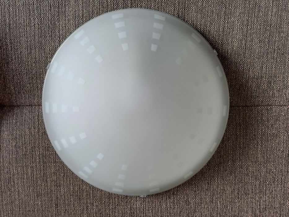 Candeeiro de teto em vidro ~31cm diâmetro