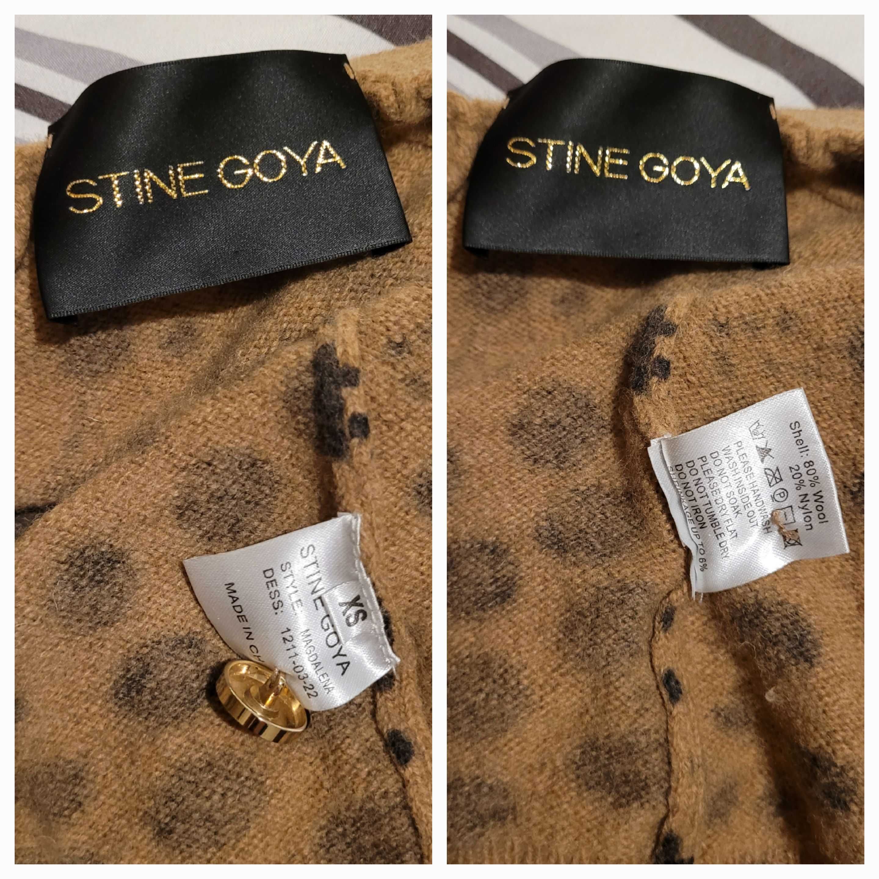 Stine Goya sweter premium panterka tygrys 80% wełna