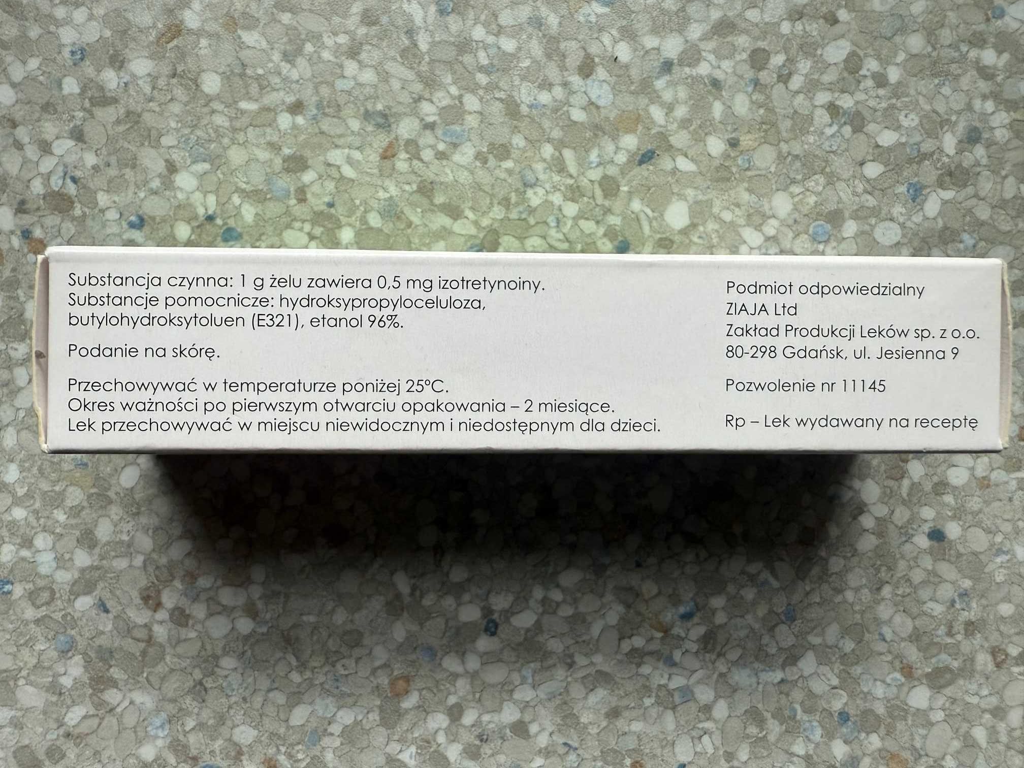 IZOTZIAJA 0,5 mg/g - żel pojemność 20 g
