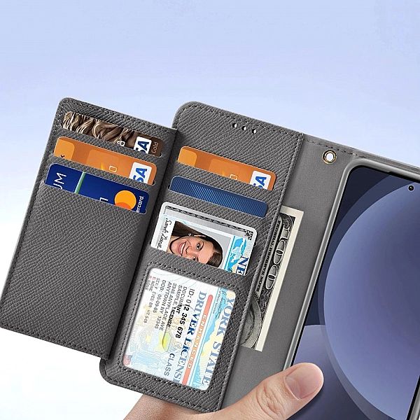 Etui skórzane Dux Ducis Lawa na Samsung Galaxy S25 z odłączanym portfe