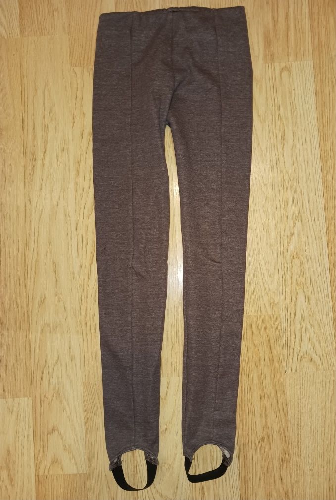 Reserved Legginsy Dziewczęce z Zapiętkiem! Ocieplane! Brązowe! R.152!