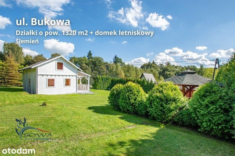 Domek letniskowy z poddaszem użytkowym.