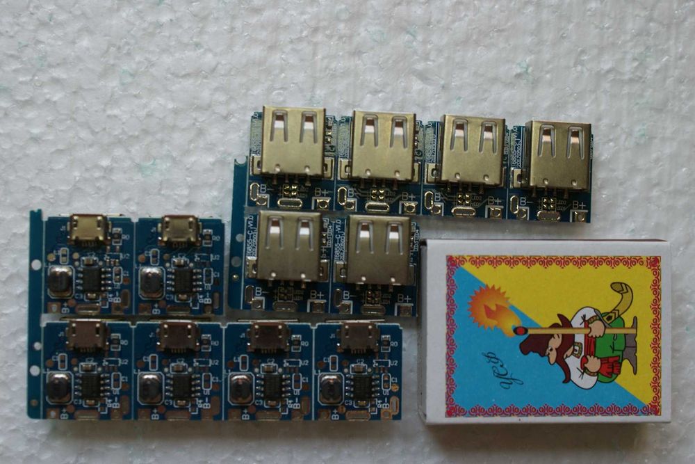 Модуль заряджання Li-ion, плата павербанку Power Bank USB 5V, 1А