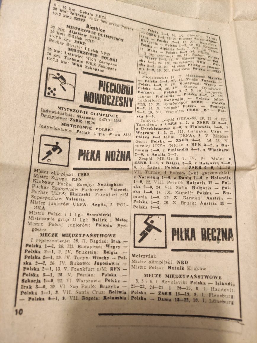 Skarb kibica W tempie przez rok 1980 PRL