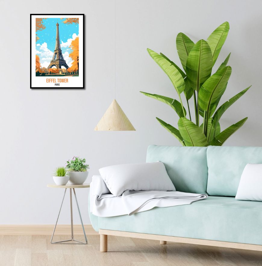 Plakat 40x55cm Eiffel Tower, Paris