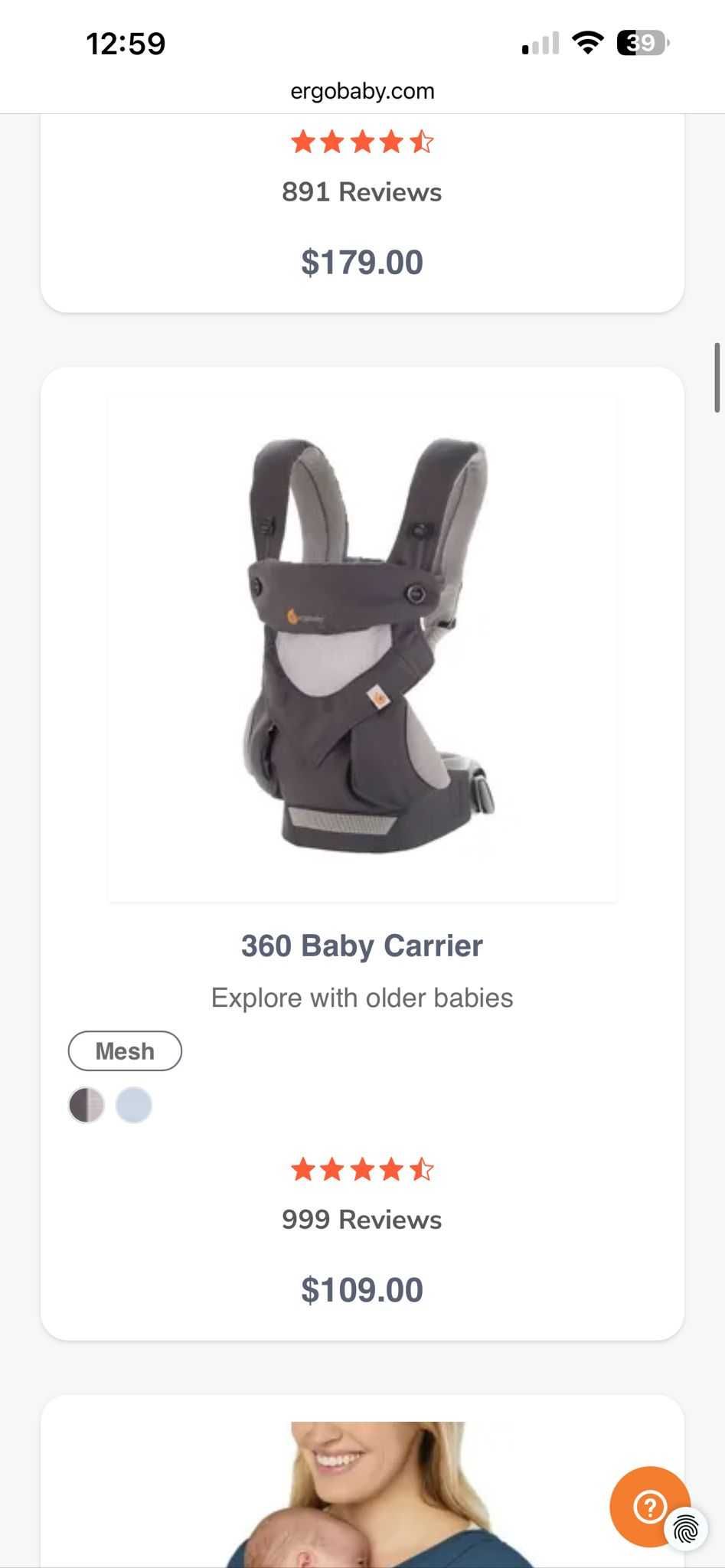 Marsupio Ergobaby 360 baby carrier