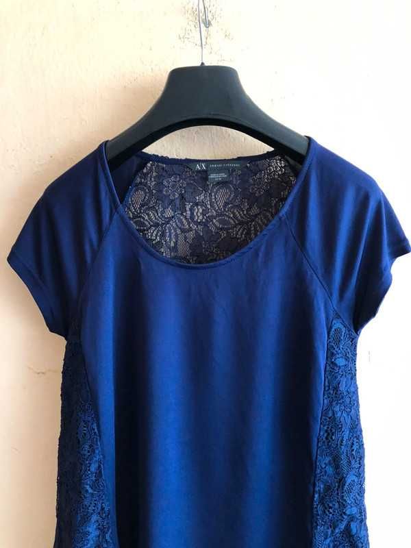 Armani Exchange - jak nowa,  bluzka z koronką (XS/S) stan idealny