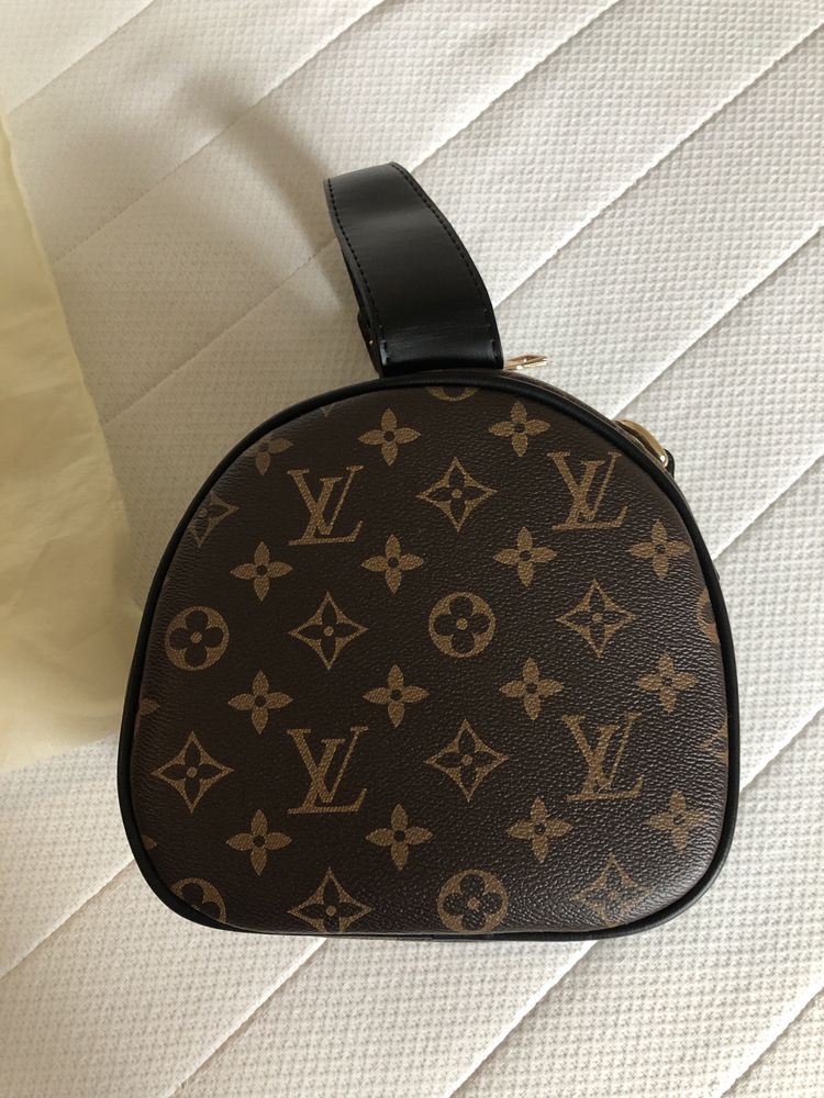 Torebka mała elegancka cannes brązowa w stylu loui vuitton z paskiem
