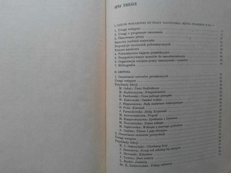 Nauczanie języka polskiego w klasie V