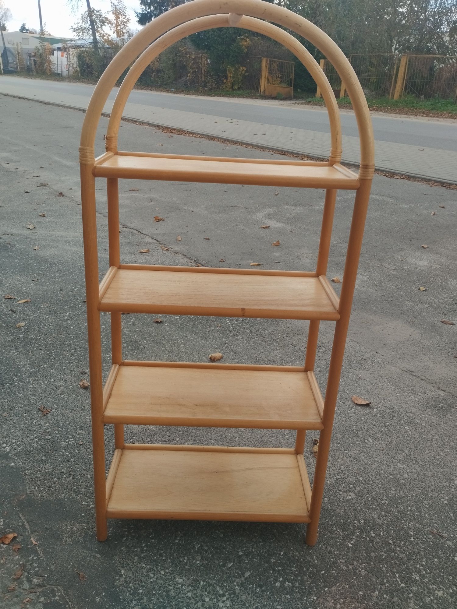 Regalik rattanowy boho etażerka rattan boho półka rattanowa rattan