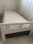 Cama de criança KRITTER + estrado + colchao + barra protetora