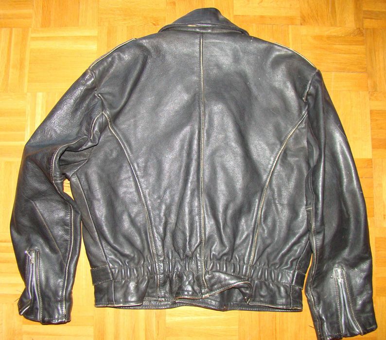 Krótka klasyczna ramoneska kurtka skórzana meska 50/52 M wzr 173