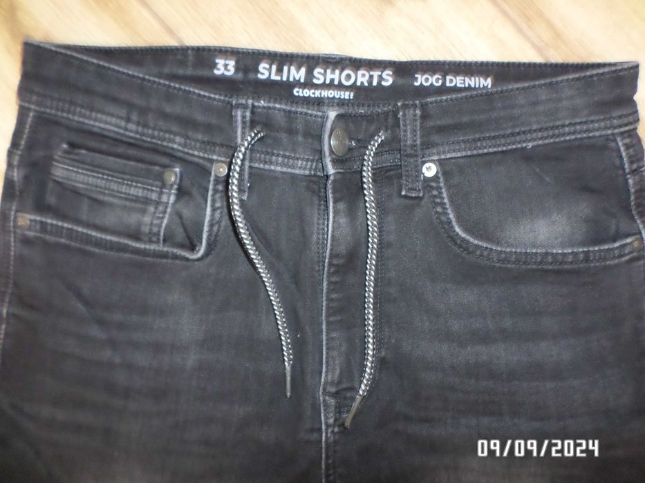 firmowe męskie spodenki jeans-L-33-elastyczne