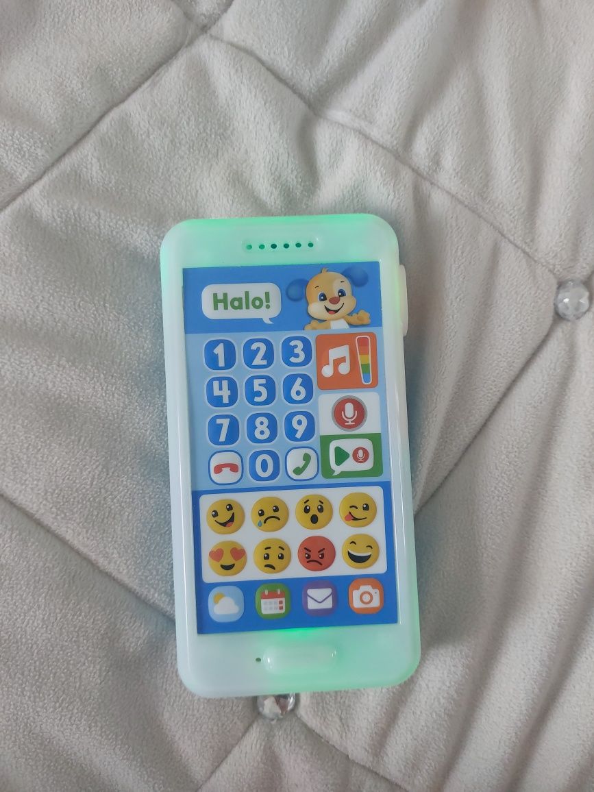 Fisher price mikrofon szczeniaczka telefon vtech grająca książeczka