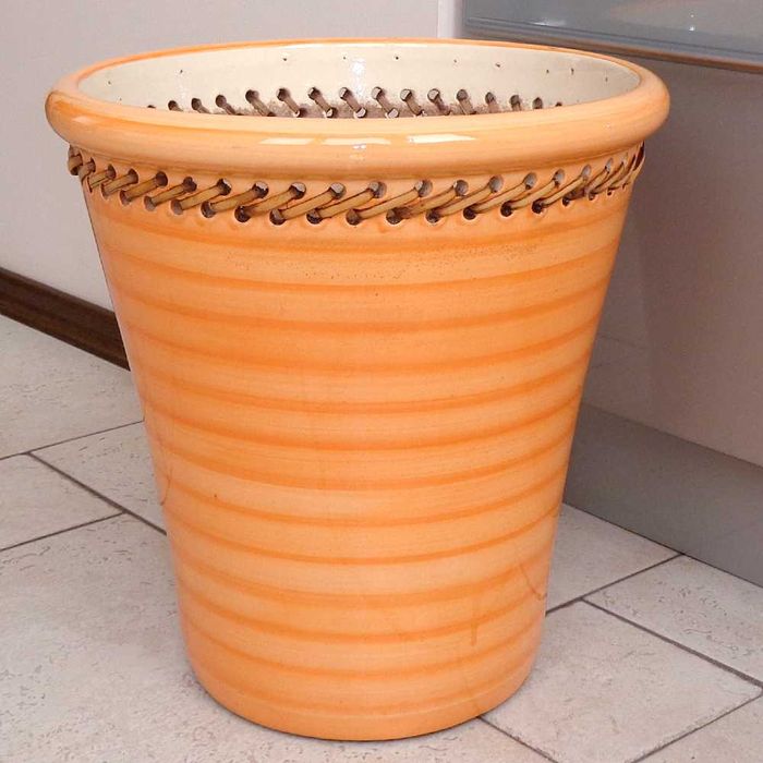 Садовый цветочный горшок Deroma керамический напольный вазон кашпо