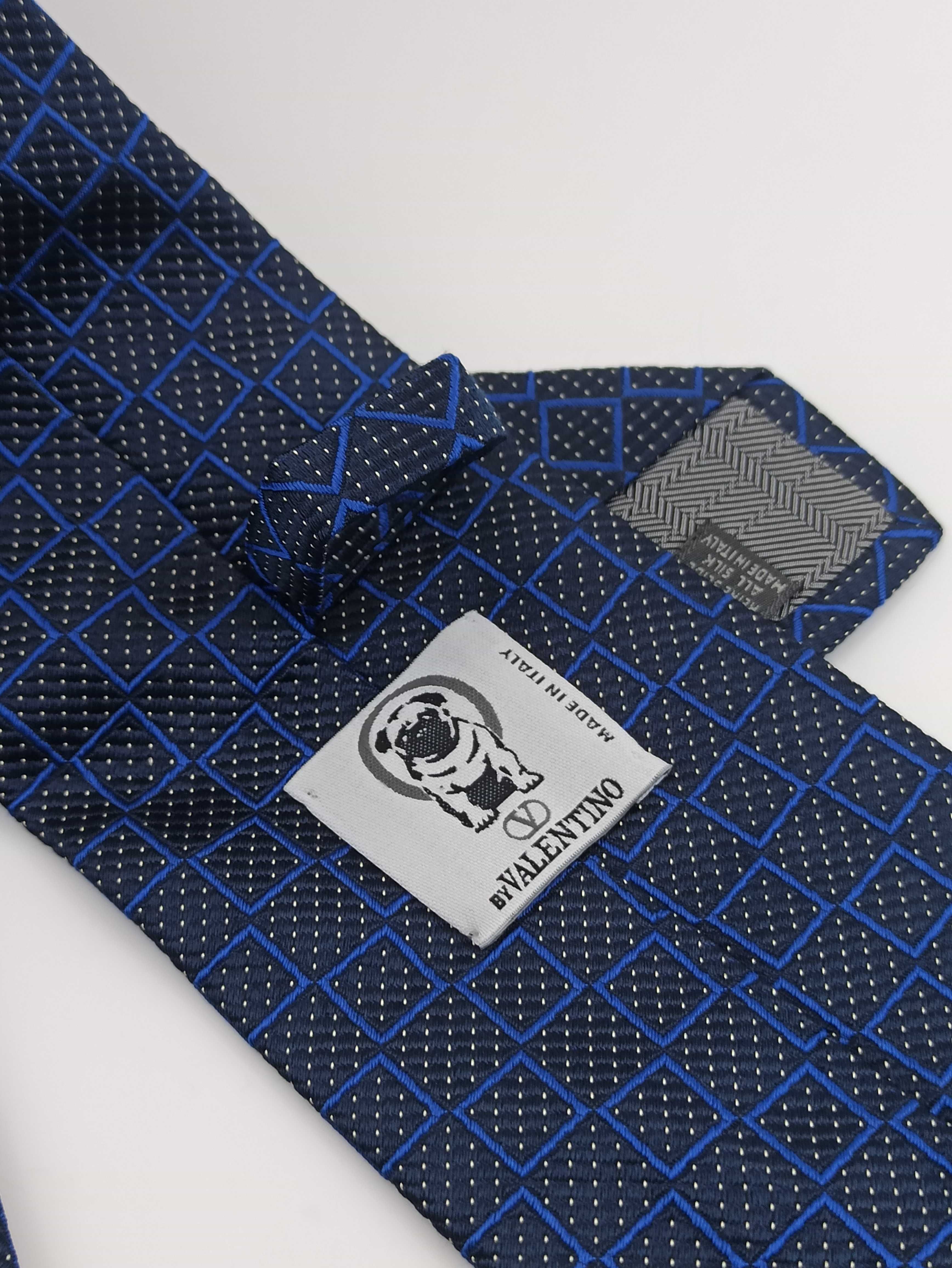 Oliver Valentino granatowy jedwabny krawat