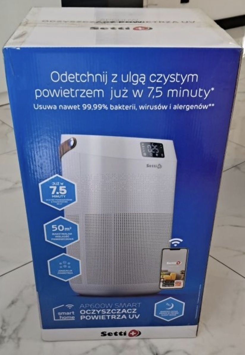 Oczyszczacz powietrza SETTI+ AP600W Jonizator nowy gwarancja