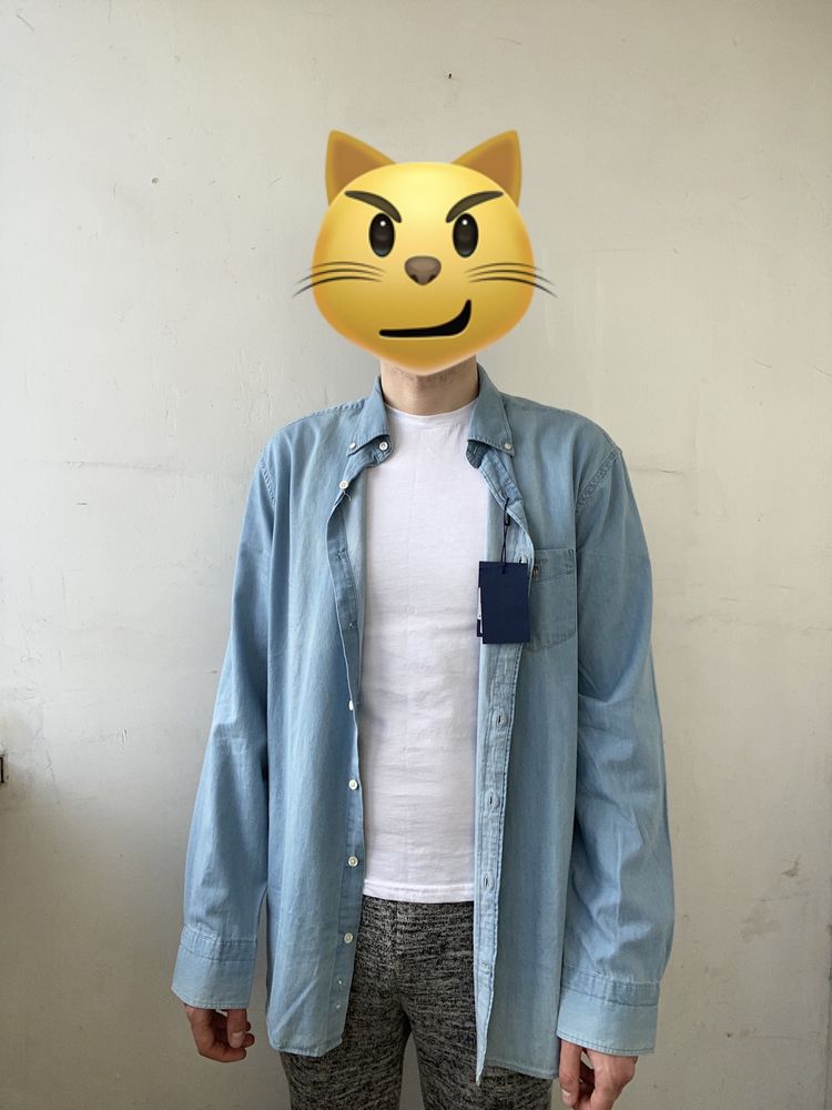 Сорочка синя чоловіча GANT розмір XL