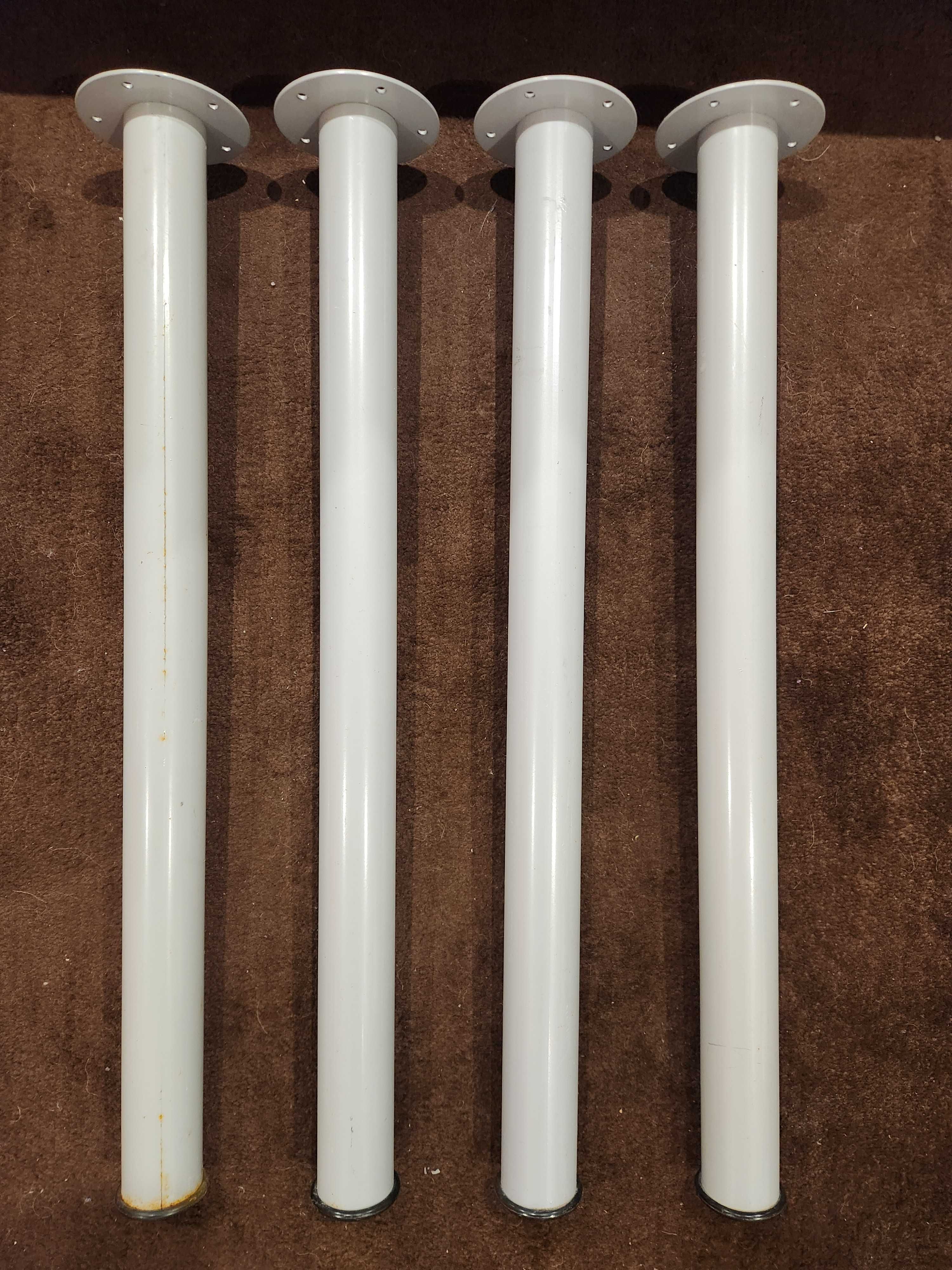 NÓŻKI DO STOŁU NOGI 70CM cale metalowe 4 sztuki szare grube stabilne