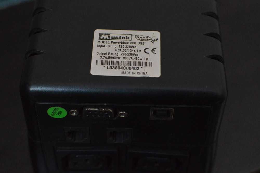 Mustek 800VA PowerMust USB Инвертор Бесперебойник ИБП- Есть количество