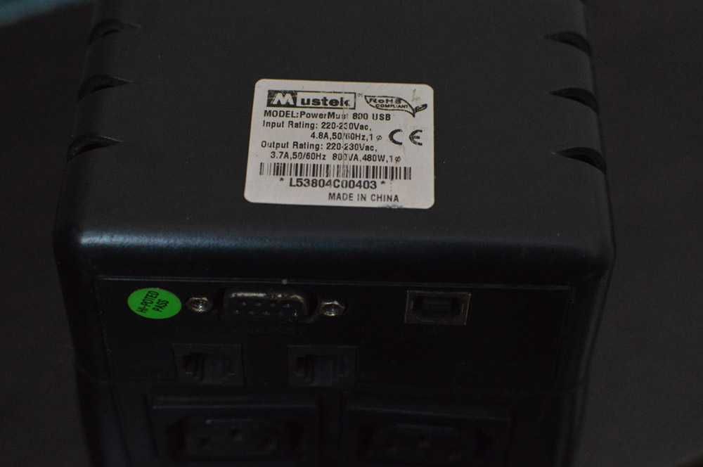 Mustek 800VA PowerMust USB Инвертор Бесперебойник ИБП