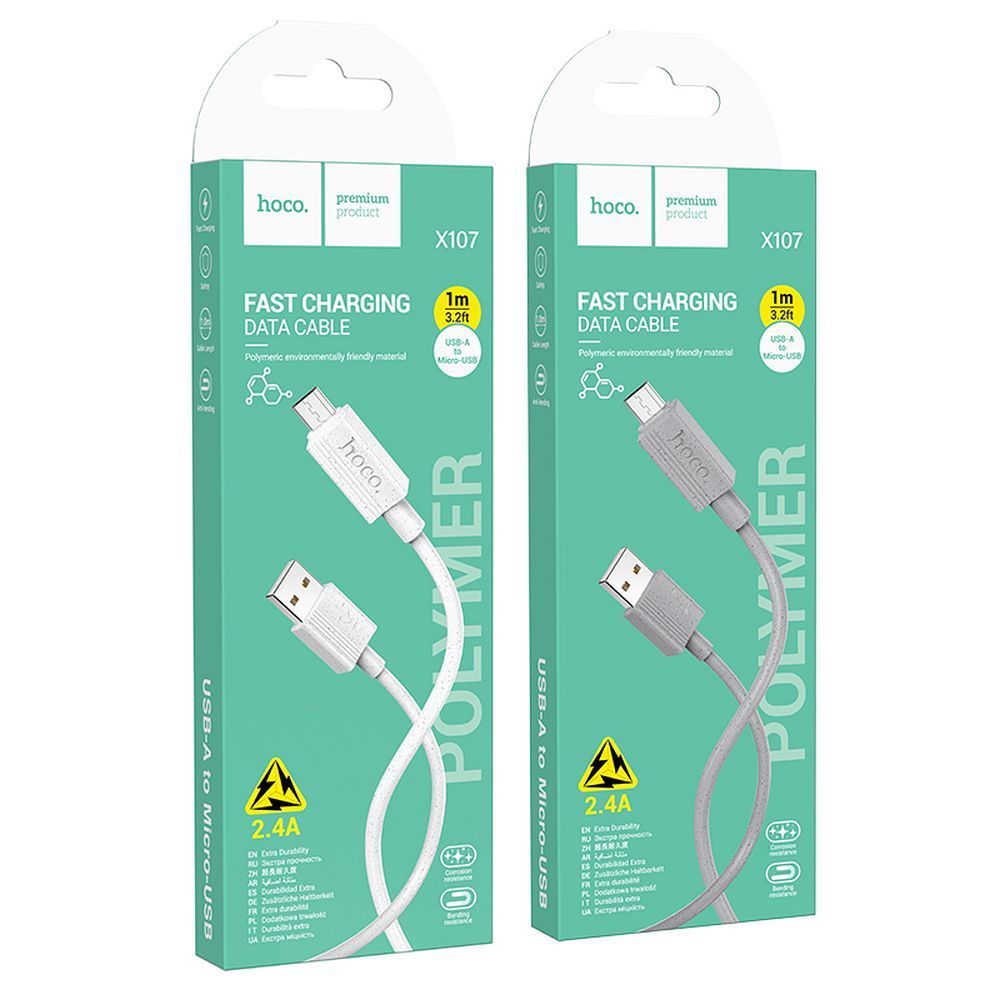 Kabel Usb A Do Micro Usb Hoco 2,4A 1 M X107 Biały