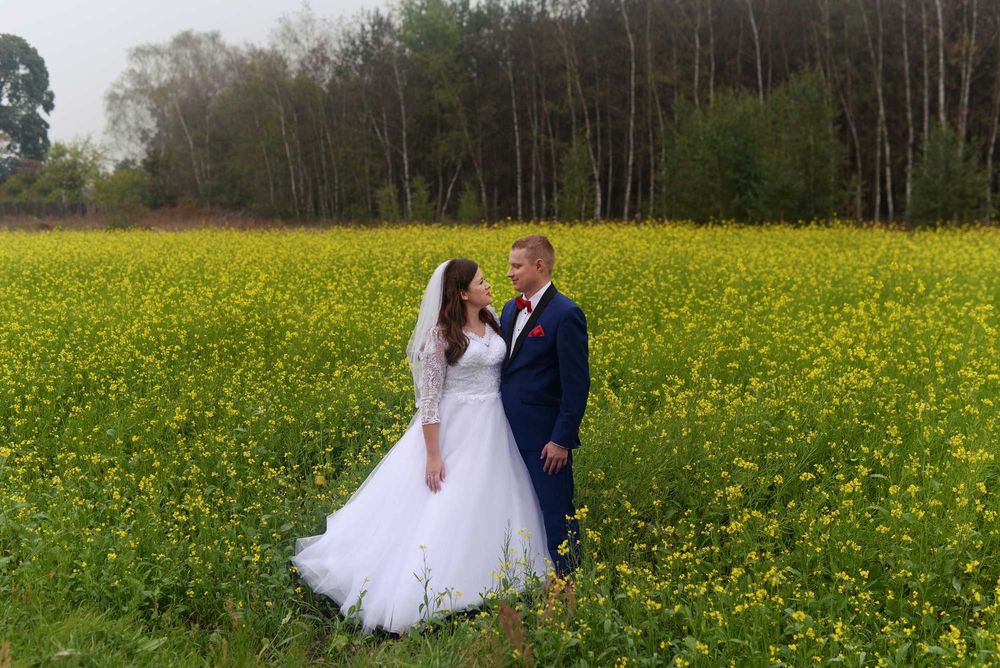Piękna suknia ślubna L