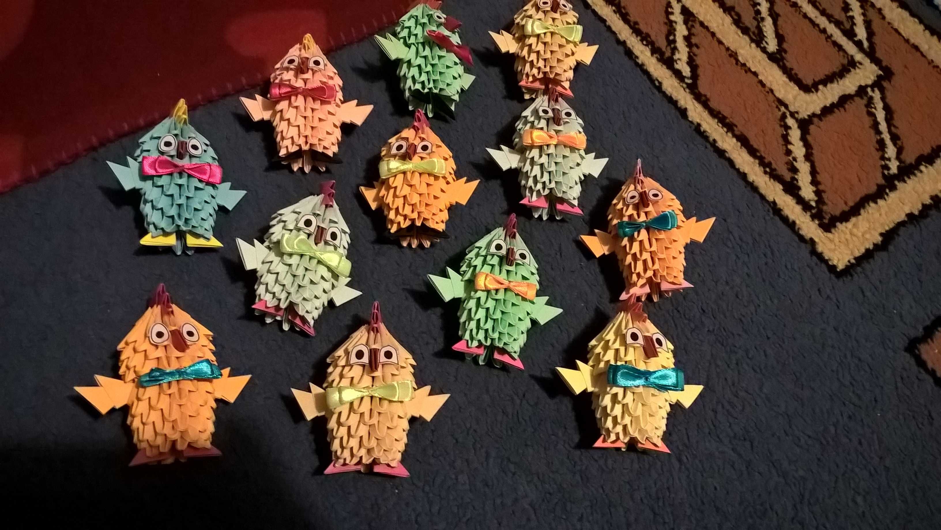 słodkie KURCZACZKI origami- ozdoba, prezent, upominek! (rękodzięło)