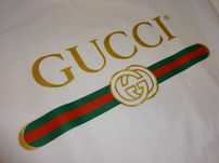 GUCCI biała bawełniana koszulka tshirt bluzka na krótki rękaw M