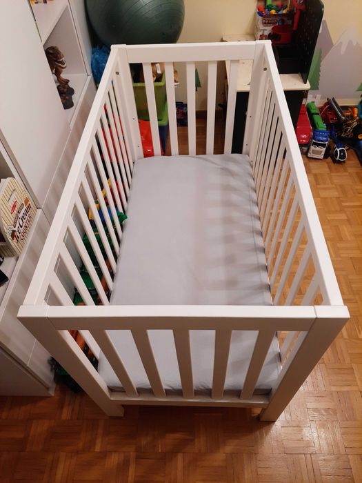 Łóżeczko troll loft 60x120 + materac Hevea krzyś + gratisy
