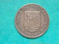 934 - Moçambique: 20 centavos 1936 cobre, por 8,00