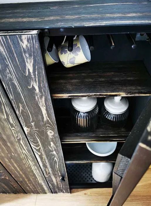 Szafka drewniana postarzana vintage Ikea