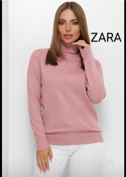 Новий натуральний светр  ZARA принт пильна троянда UK 14-16 EUR 42-44